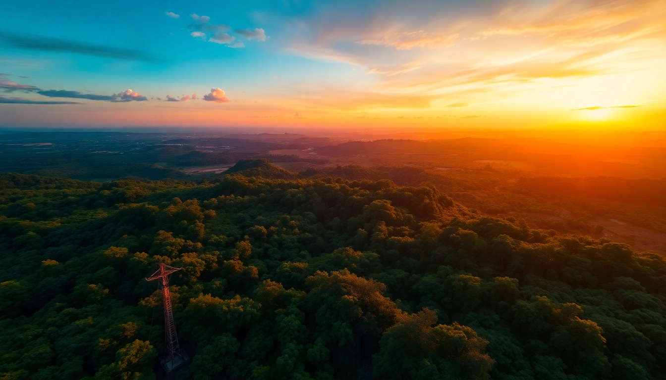 Implement effective drone photography tips while capturing a stunning sunset landscape from above.