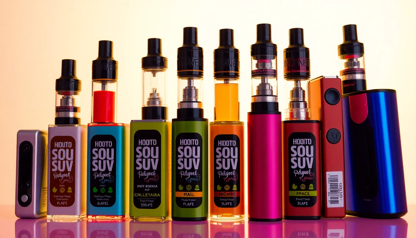 Shop HQD Surv kaufen - a colorful arrangement of HQD SURV Vapes showcasing their diverse flavors.