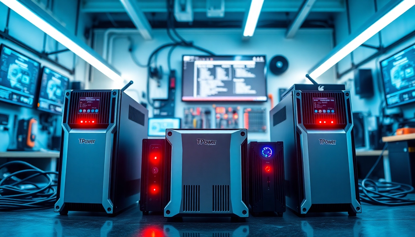 Empower devices showcasing TPower technology in a vibrant and professional workshop setting.