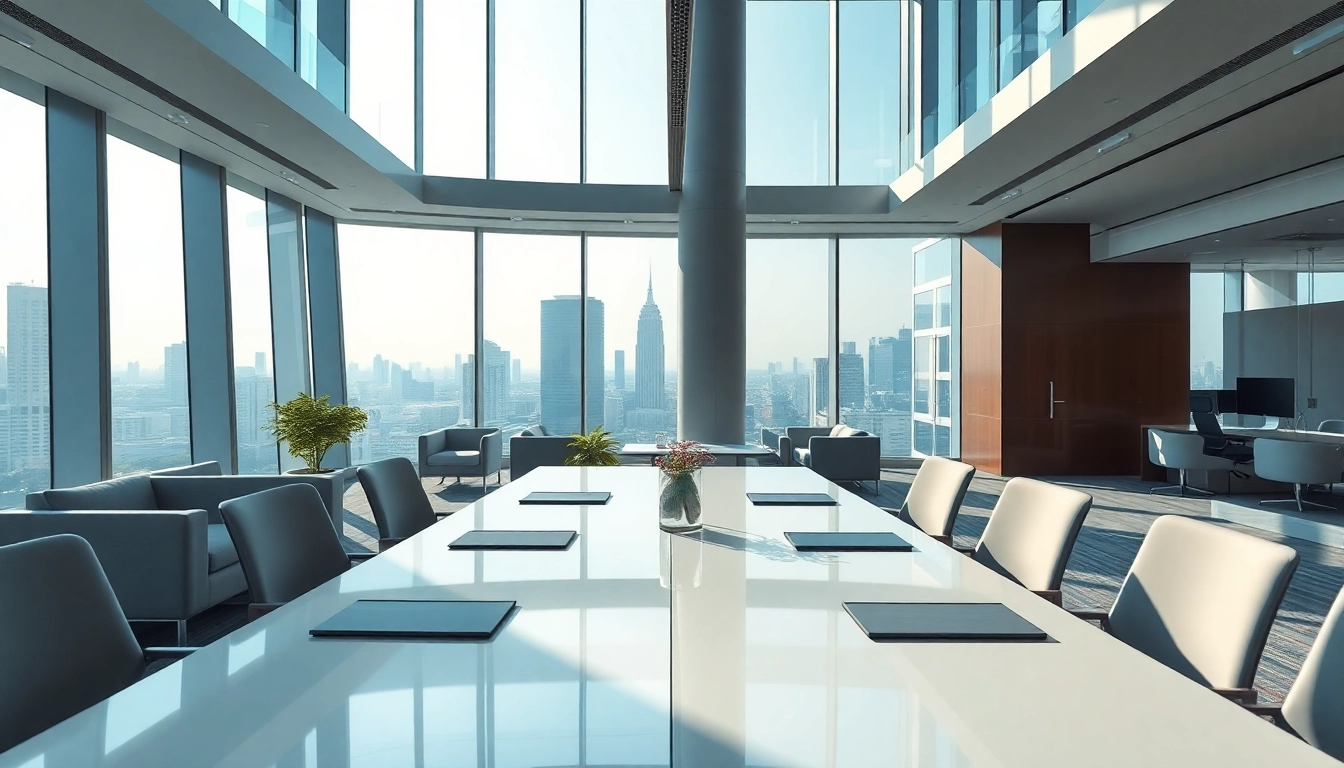 Find modern office for rent in Bangalore featuring conference amenities and bright natural lighting.