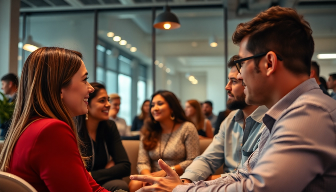Engaging chat on شات تعب قلبي, showcasing diverse participants in a warm, inviting setting.