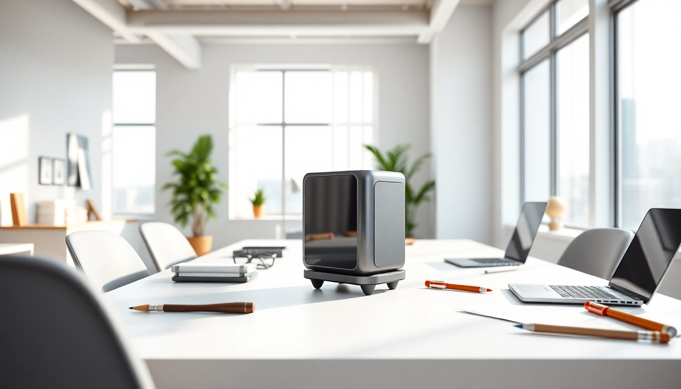 Showcasing 3D Modeling Services with a detailed product model in a modern office.