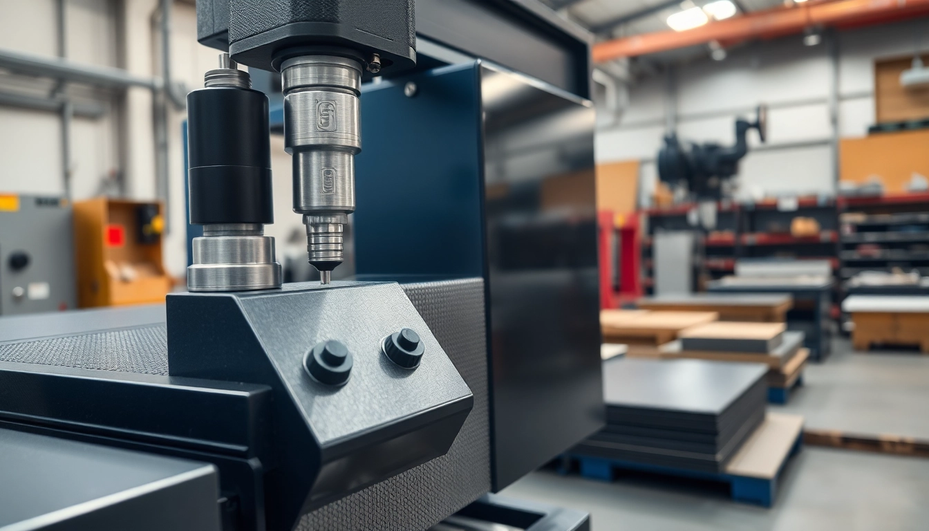 Laser welding machine in action, demonstrating precise welding capabilities in a workshop.