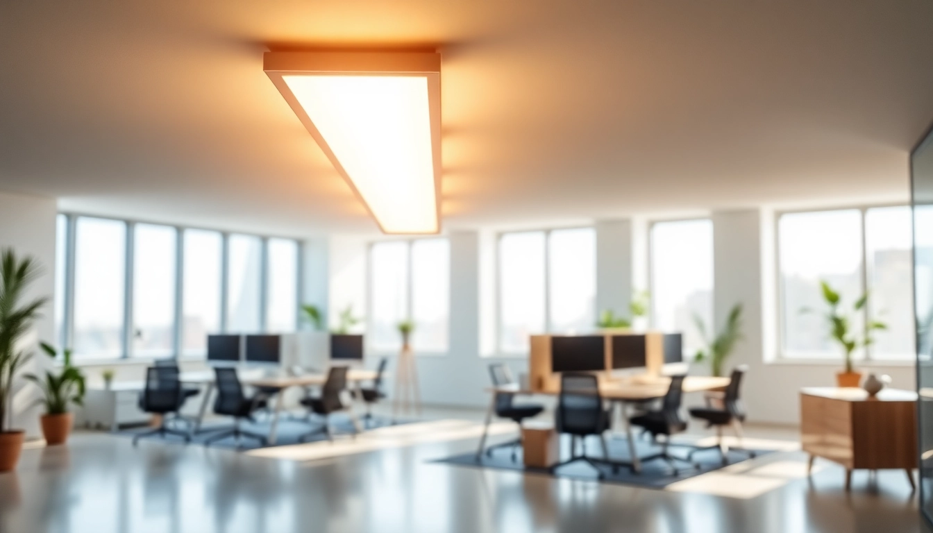 LED Batten Light illuminating a modern office workspace, enhancing clarity and productivity.