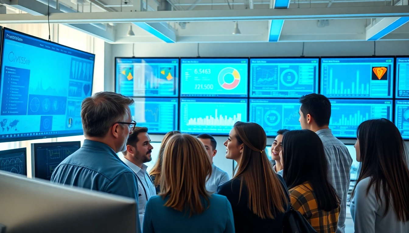 Site reliability engineering experts working collaboratively in a high-tech office.