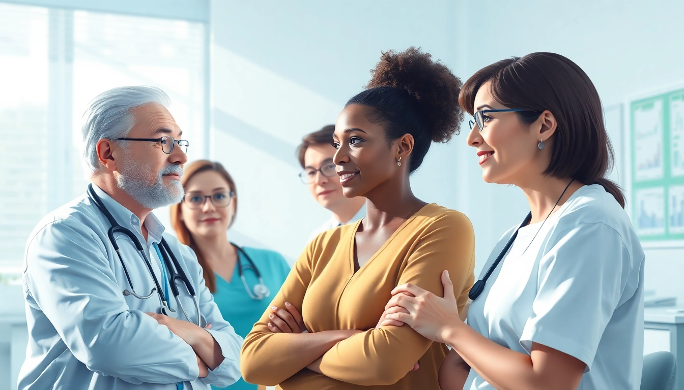Diagnosing Bluthochdruck in a supportive healthcare environment with diverse individuals.