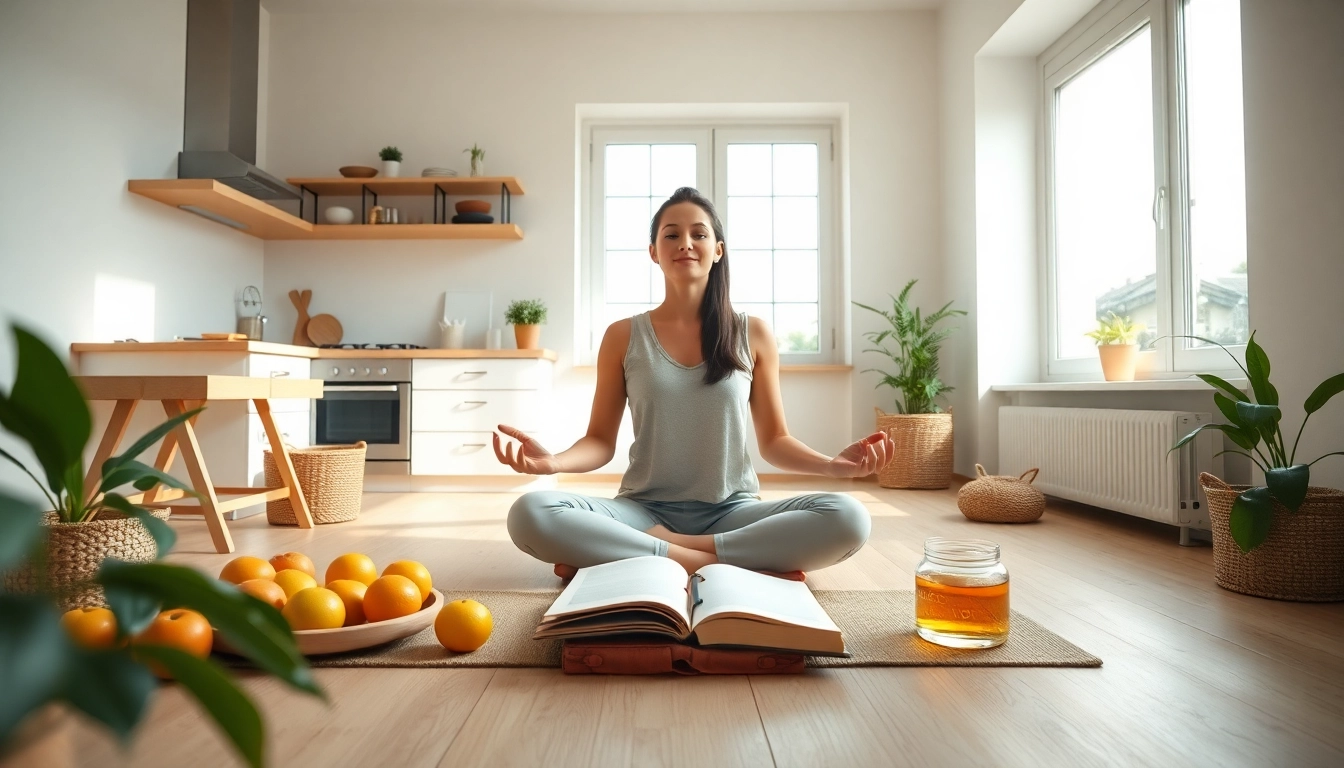 Heilfasten in a serene kitchen setting, promoting wellness and tranquility.