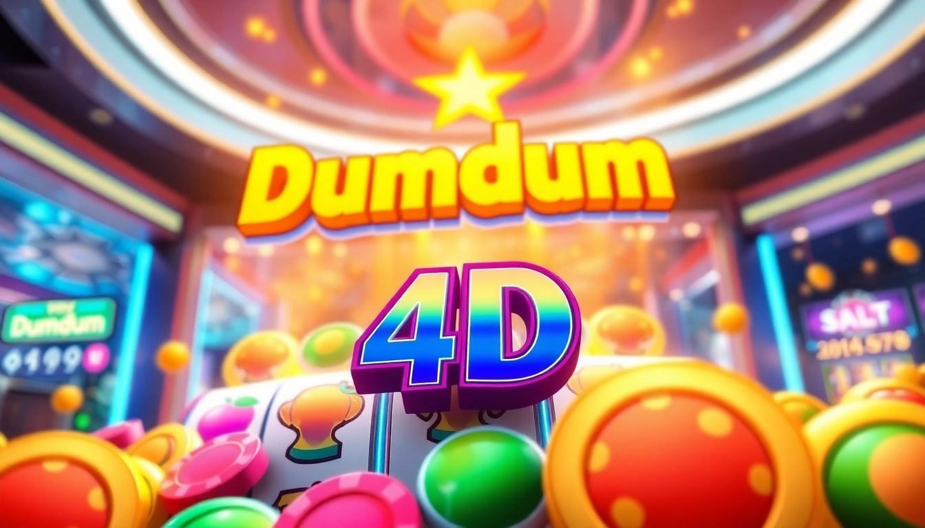 Memenangkan jackpot dengan Dumdum 4D slot yang berwarna-warni dan menarik perhatian.