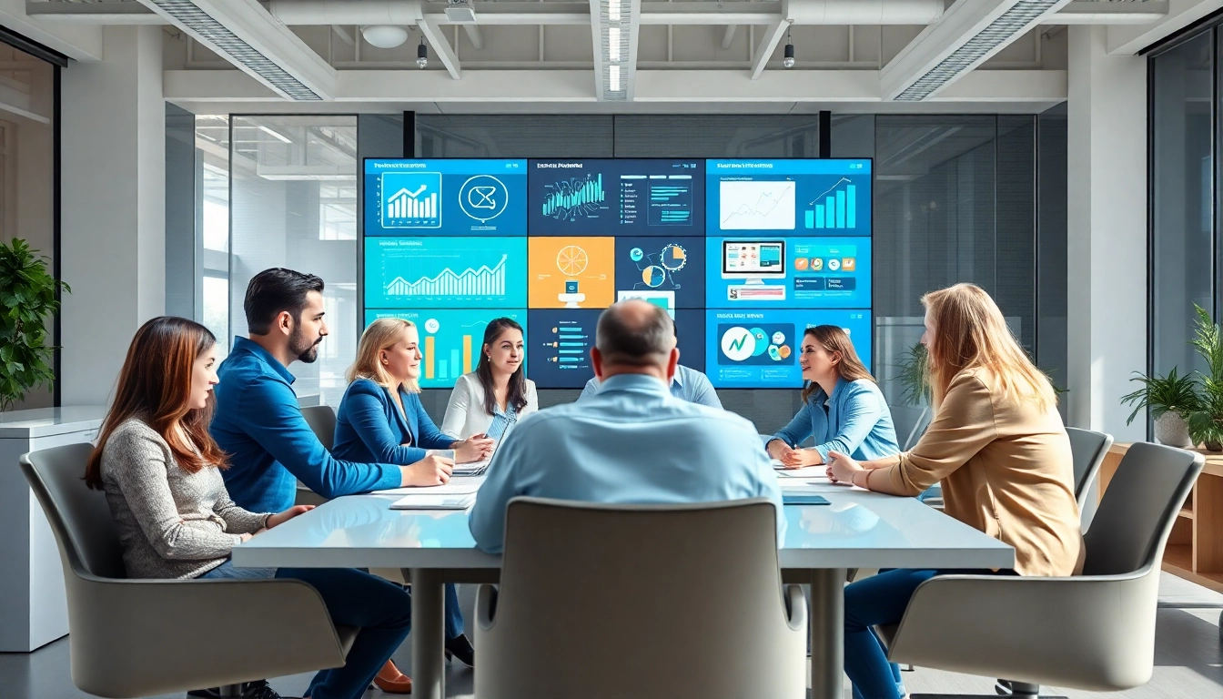 Dynamic collaboration at a social media agency showcasing innovative strategies and creative solutions.