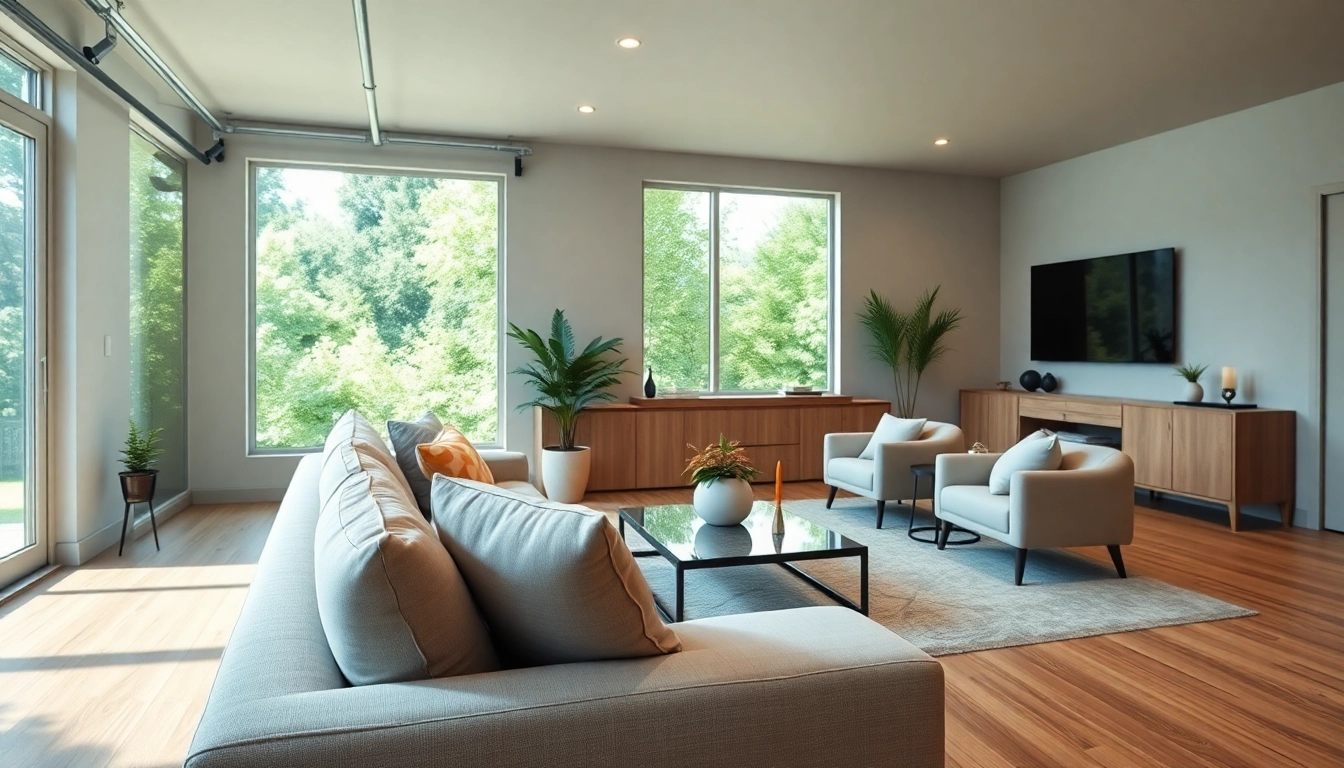 Cozy garage conversion Franklin TN with modern furnishings and natural light.