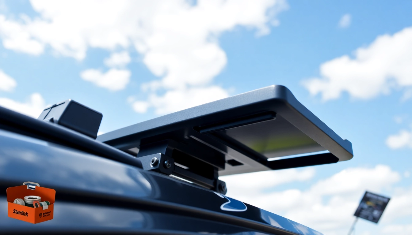 Attach the starlink mini roof rack mount securely to ensure stable connectivity.