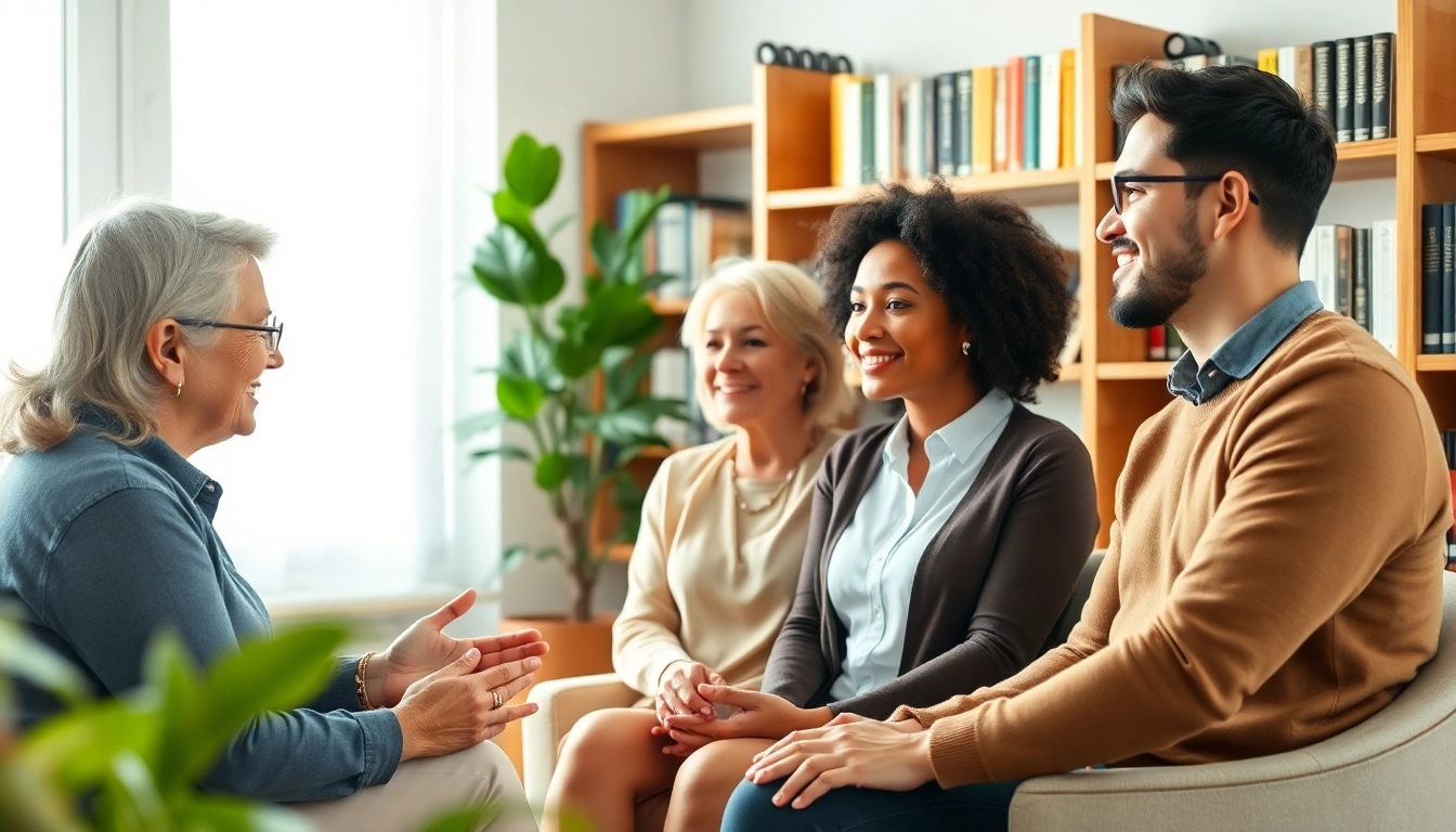 Engage with an attachment theory coach guiding clients in a supportive and inviting environment.