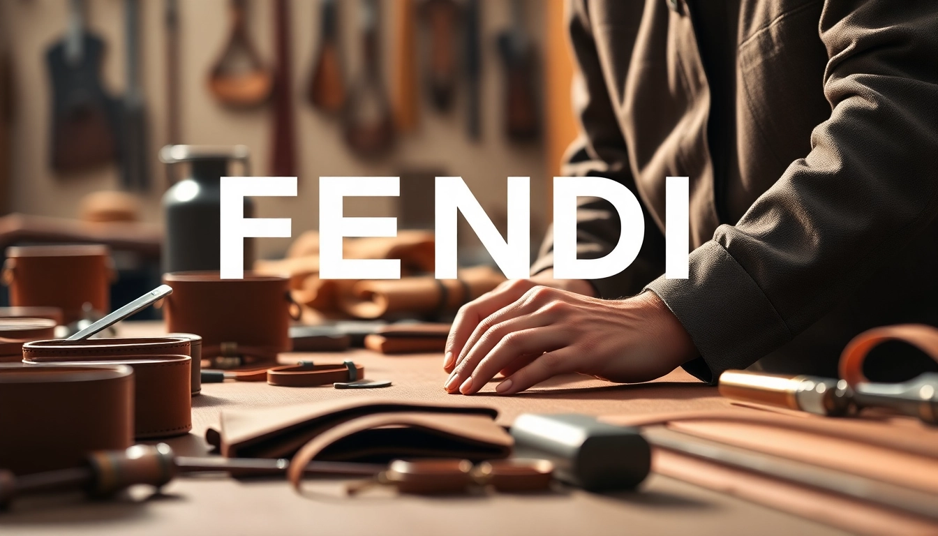 Highlighting Fendi mission statement with artisans crafting luxury leather items.
