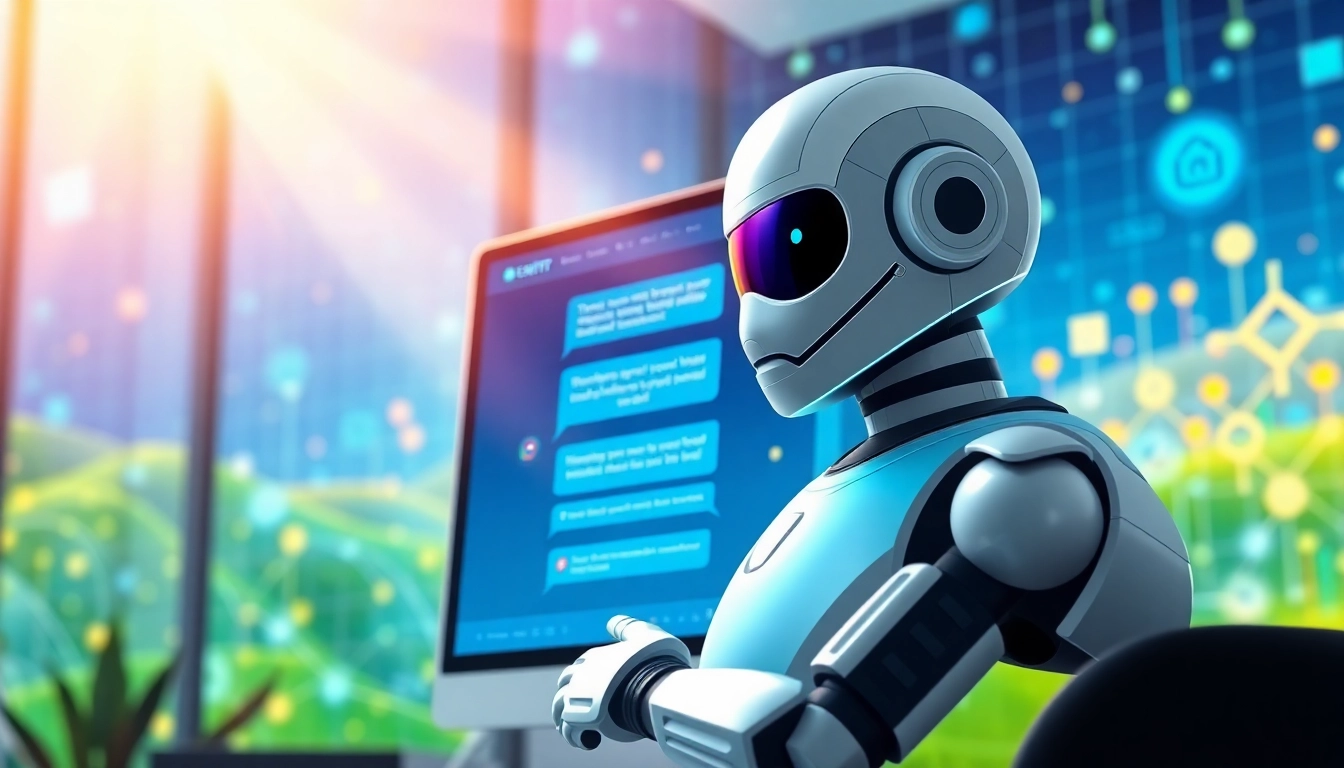 Engage with a chatgpt bot for website interface showcasing interactive features and vibrant design.