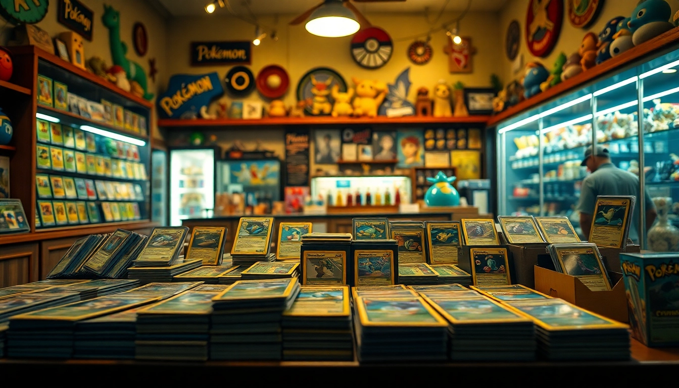 Showcase of Pokemon cards in India, featuring colorful booster packs and collectibles.