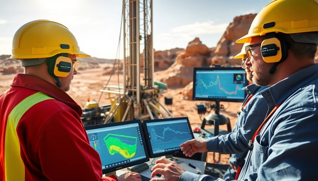 Enhance geosteering insights with www.geosteeringvision.com showcasing professionals analyzing drilling data.