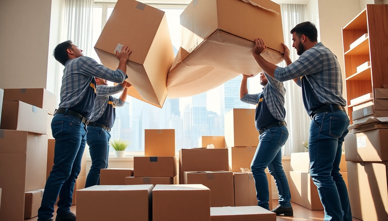 Showcasing the Best movers nyc in action with professional movers lifting furniture in New York.
