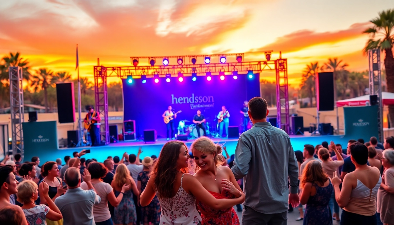Experience vibrant henderson entertainment with a live concert showcasing energetic performances and a joyful audience.