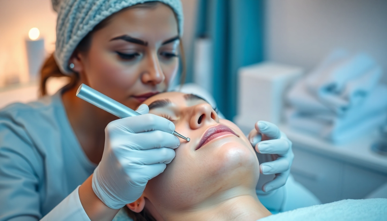 Experience superior dermaplaning near me with a professional skincare treatment.
