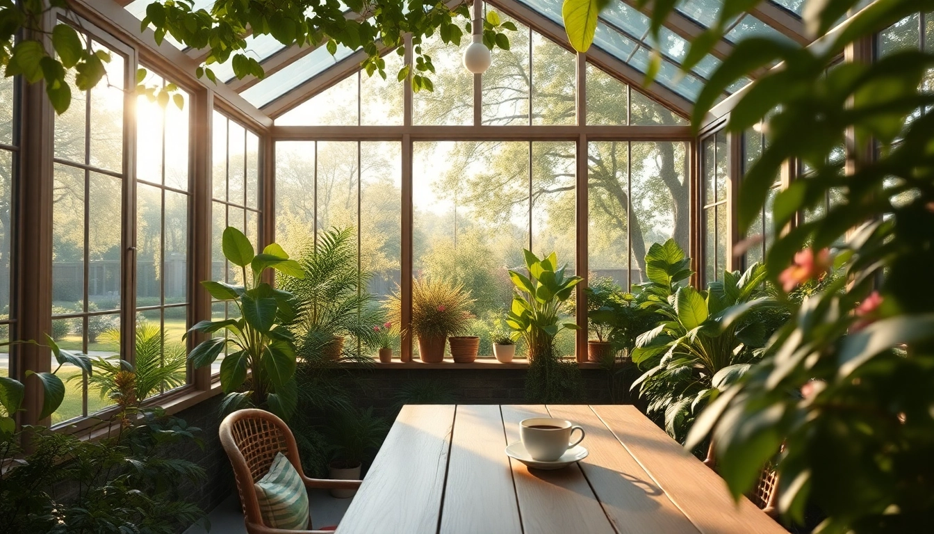 Explore a bright and inviting greenhouse sunroom filled with lush plants and natural light.